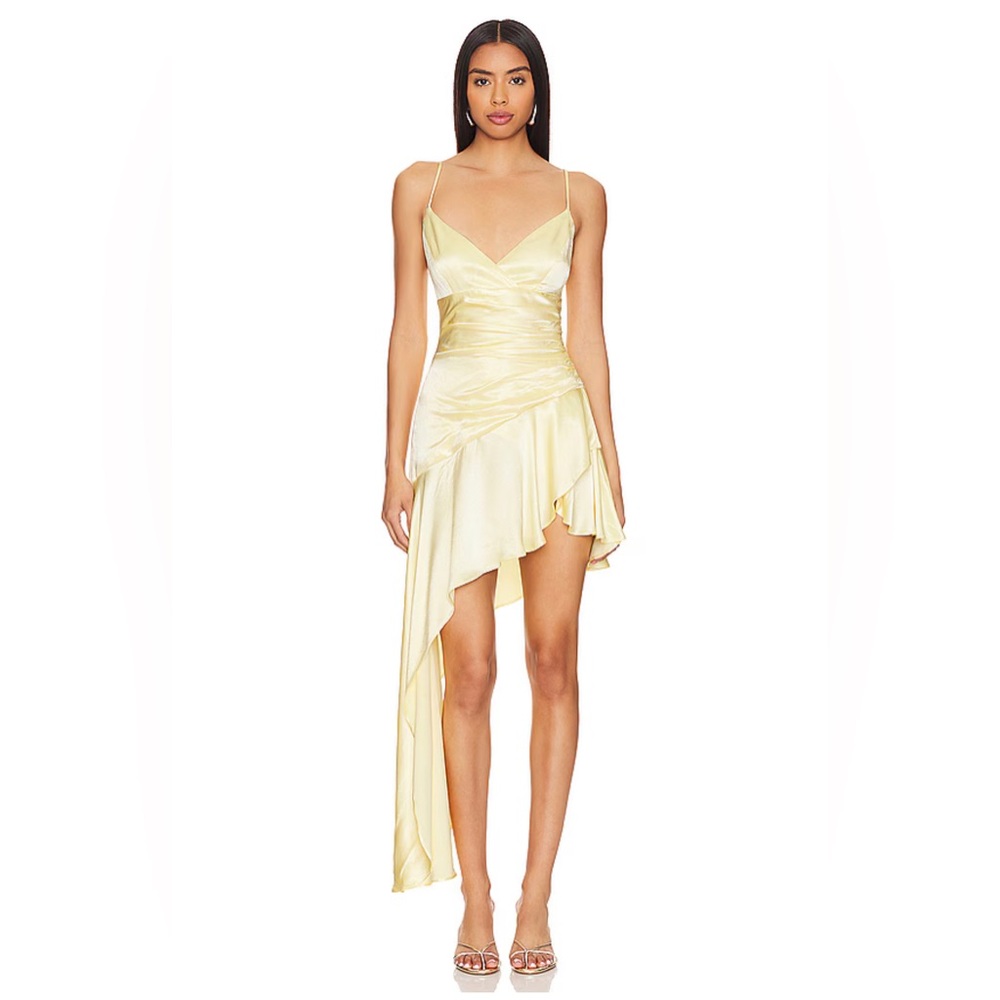 Idres High Low Dress in Canary Yellow Bardot Size 2 / XS